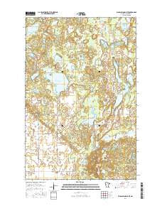 Big Basswood Lake Minnesota Current topographic map, 1:24000 scale, 7.5 X 7.5 Minute, Year 2016