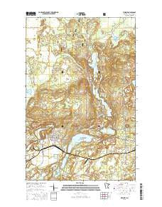 Biwabik Minnesota Current topographic map, 1:24000 scale, 7.5 X 7.5 Minute, Year 2016