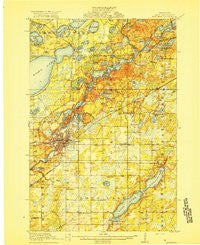 Brainerd Minnesota Historical topographic map, 1:62500 scale, 15 X 15 Minute, Year 1918