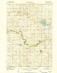 Bricelyn Minnesota Historical topographic map, 1:62500 scale, 15 X 15 Minute, Year 1955