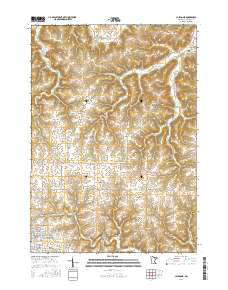 Caledonia Minnesota Current topographic map, 1:24000 scale, 7.5 X 7.5 Minute, Year 2016