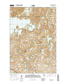 Evansville Minnesota Current topographic map, 1:24000 scale, 7.5 X 7.5 Minute, Year 2016