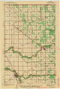 Hallock Minnesota Historical topographic map, 1:62500 scale, 15 X 15 Minute, Year 1941