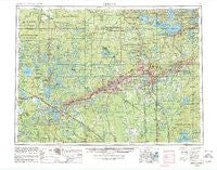 Hibbing Minnesota Historical topographic map, 1:250000 scale, 1 X 2 Degree, Year 1954