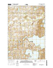 Lake Miltona West Minnesota Current topographic map, 1:24000 scale, 7.5 X 7.5 Minute, Year 2016