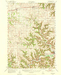 Lewiston Minnesota Historical topographic map, 1:62500 scale, 15 X 15 Minute, Year 1954