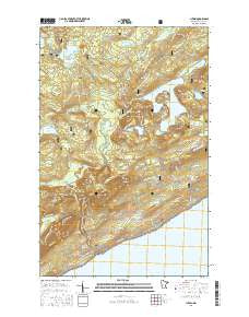 Lutsen Minnesota Current topographic map, 1:24000 scale, 7.5 X 7.5 Minute, Year 2016