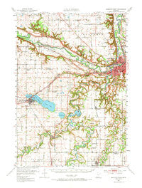 Mankato West Minnesota Historical topographic map, 1:62500 scale, 15 X 15 Minute, Year 1951