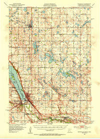 Ortonville Minnesota Historical topographic map, 1:62500 scale, 15 X 15 Minute, Year 1953