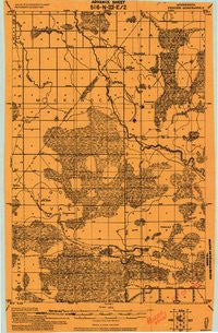 Pencer Minnesota Historical topographic map, 1:62500 scale, 15 X 15 Minute, Year 1918
