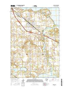 Perham Minnesota Current topographic map, 1:24000 scale, 7.5 X 7.5 Minute, Year 2016