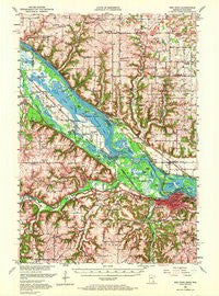 Red Wing Minnesota Historical topographic map, 1:62500 scale, 15 X 15 Minute, Year 1952