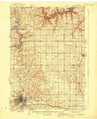Rochester Minnesota Historical topographic map, 1:62500 scale, 15 X 15 Minute, Year 1939