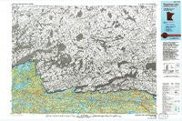 Saganaga Lake Minnesota Historical topographic map, 1:100000 scale, 30 X 60 Minute, Year 1976