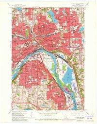 St. Paul East Minnesota Historical topographic map, 1:24000 scale, 7.5 X 7.5 Minute, Year 1967