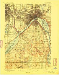 St. Paul Minnesota Historical topographic map, 1:62500 scale, 15 X 15 Minute, Year 1896
