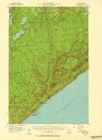 Tofte Minnesota Historical topographic map, 1:62500 scale, 15 X 15 Minute, Year 1955