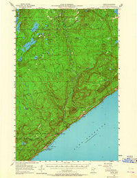 Tofte Minnesota Historical topographic map, 1:62500 scale, 15 X 15 Minute, Year 1955