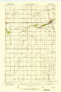 Warren Minnesota Historical topographic map, 1:62500 scale, 15 X 15 Minute, Year 1955