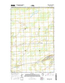 Warroad NW Minnesota Current topographic map, 1:24000 scale, 7.5 X 7.5 Minute, Year 2016