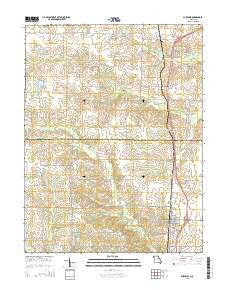 Auxvasse Missouri Current topographic map, 1:24000 scale, 7.5 X 7.5 Minute, Year 2015