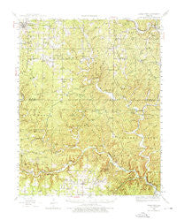 Birch Tree Missouri Historical topographic map, 1:62500 scale, 15 X 15 Minute, Year 1944