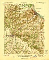 Bowling Green Missouri Historical topographic map, 1:62500 scale, 15 X 15 Minute, Year 1940