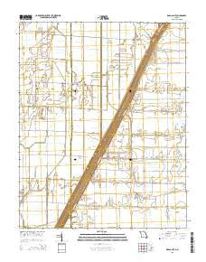 Bragg City Missouri Current topographic map, 1:24000 scale, 7.5 X 7.5 Minute, Year 2015