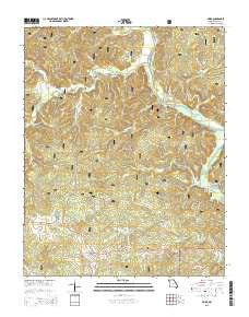 Briar Missouri Current topographic map, 1:24000 scale, 7.5 X 7.5 Minute, Year 2015