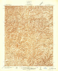 Buckhart Missouri Historical topographic map, 1:48000 scale, 15 X 15 Minute, Year 1937