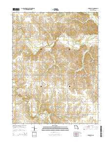 Burksville Missouri Current topographic map, 1:24000 scale, 7.5 X 7.5 Minute, Year 2014
