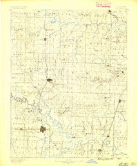 Butler Missouri Historical topographic map, 1:125000 scale, 30 X 30 Minute, Year 1887