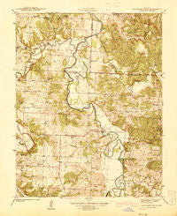 Caplinger Mills Missouri Historical topographic map, 1:24000 scale, 7.5 X 7.5 Minute, Year 1939