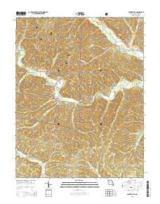 Centerville Missouri Current topographic map, 1:24000 scale, 7.5 X 7.5 Minute, Year 2015