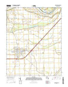 Charleston Missouri Current topographic map, 1:24000 scale, 7.5 X 7.5 Minute, Year 2015