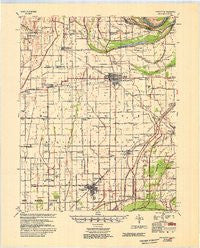 Charleston Missouri Historical topographic map, 1:62500 scale, 15 X 15 Minute, Year 1954