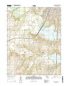 Clinton South Missouri Current topographic map, 1:24000 scale, 7.5 X 7.5 Minute, Year 2015