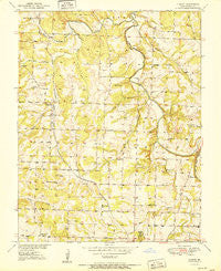 Cliquot Missouri Historical topographic map, 1:24000 scale, 7.5 X 7.5 Minute, Year 1951