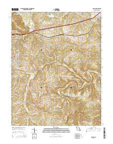Dillon Missouri Current topographic map, 1:24000 scale, 7.5 X 7.5 Minute, Year 2015