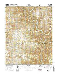 Dora Missouri Current topographic map, 1:24000 scale, 7.5 X 7.5 Minute, Year 2015