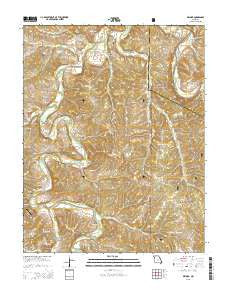 Drynob Missouri Current topographic map, 1:24000 scale, 7.5 X 7.5 Minute, Year 2015