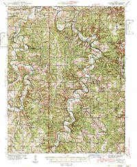 Drynob Missouri Historical topographic map, 1:62500 scale, 15 X 15 Minute, Year 1943