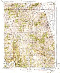 Elsberry Missouri Historical topographic map, 1:62500 scale, 15 X 15 Minute, Year 1942