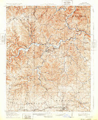 Eminence Missouri Historical topographic map, 1:62500 scale, 15 X 15 Minute, Year 1917