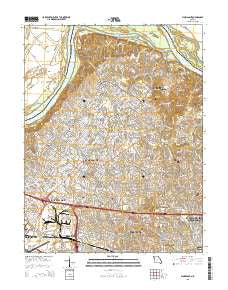 Florissant Missouri Current topographic map, 1:24000 scale, 7.5 X 7.5 Minute, Year 2015