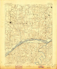 Fulton Missouri Historical topographic map, 1:125000 scale, 30 X 30 Minute, Year 1890
