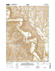 Gallatin Missouri Current topographic map, 1:24000 scale, 7.5 X 7.5 Minute, Year 2015