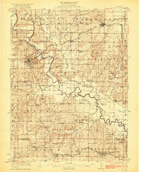 Gallatin Missouri Historical topographic map, 1:62500 scale, 15 X 15 Minute, Year 1922