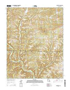 Gentryville Missouri Current topographic map, 1:24000 scale, 7.5 X 7.5 Minute, Year 2015