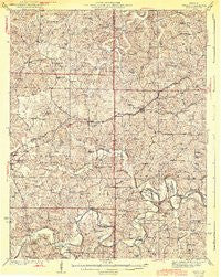 Gerald Missouri Historical topographic map, 1:62500 scale, 15 X 15 Minute, Year 1944